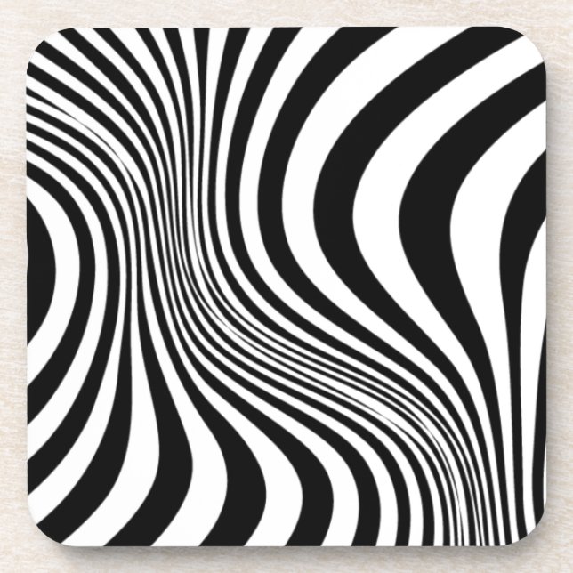 Posavasos Patrón de textura de impresión de piel de cebra-88 (Frente)