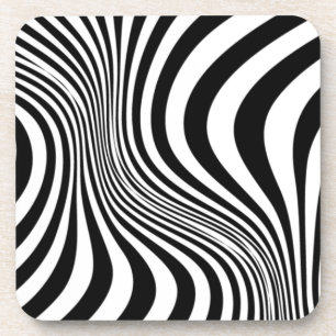 Posavasos Patrón de textura de piel de animal cebra-88