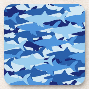 Posavasos Patrón de tiburón azul