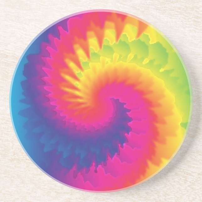 Posavasos Patrón de tinte de lazo arco iris de Guay (Frente)