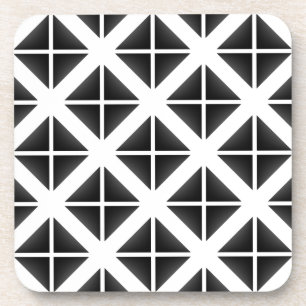 Posavasos Patrón de triángulo negro de moda