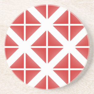 Posavasos Patrón de triángulo rojo de moda