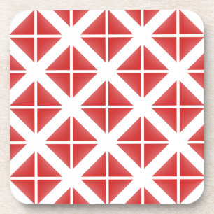 Posavasos Patrón de triángulo rojo de moda