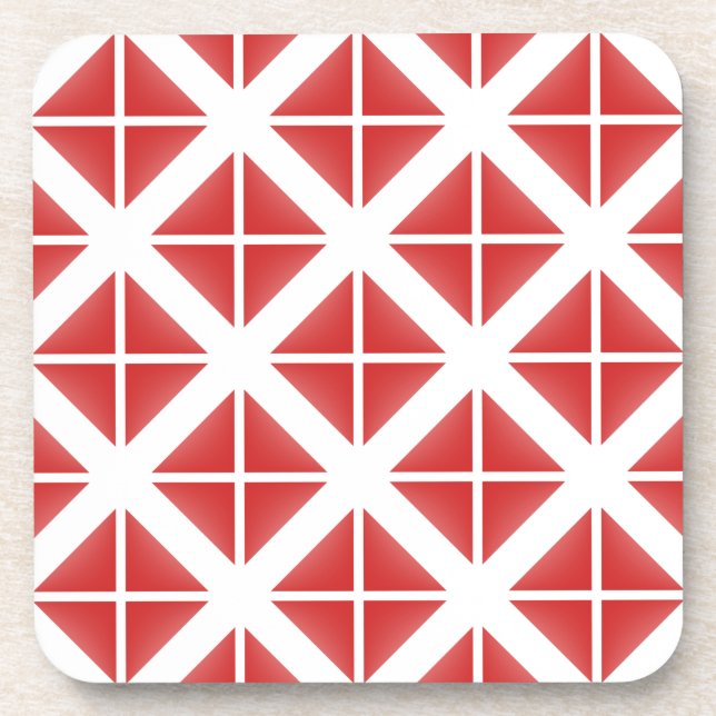 Posavasos Patrón de triángulo rojo de moda (Frente)