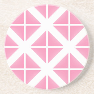 Posavasos Patrón de triángulo rosa de moda