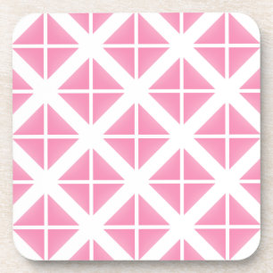 Posavasos Patrón de triángulo rosa de moda