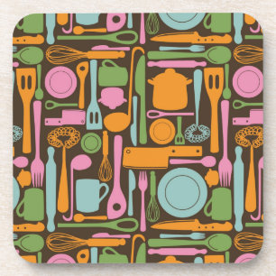 Posavasos Patrón de utensilios de cocina 3