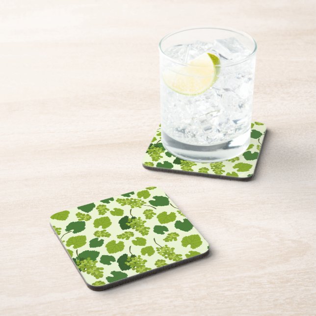 Posavasos Patrón de uvas y hojas de uva (Lado Derecho)