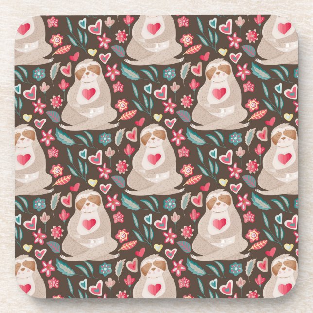 Posavasos Patrón de Valentine Sloth (Frente)