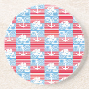 Posavasos Patrón de velero y ancla