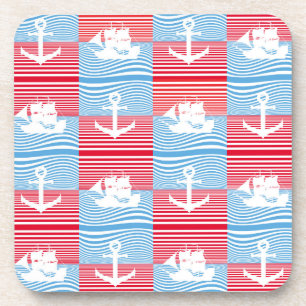 Posavasos Patrón de velero y ancla