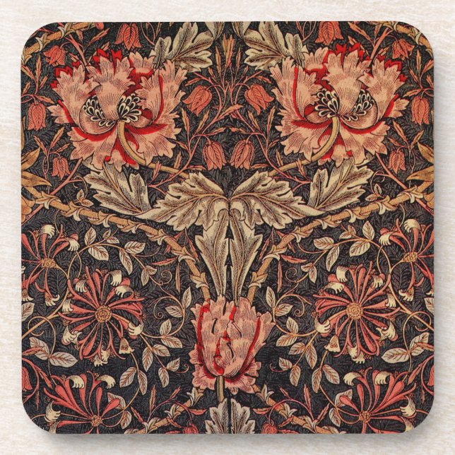 Posavasos Patrón de William Morris Honeysuckle (Frente)