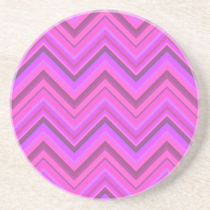 Posavasos Patrón de zigzag de rayas rosas