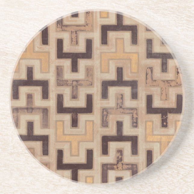 Posavasos Patrón decorativo de paño de barro africano (Frente)