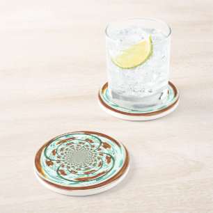 Posavasos Patrón del Kaleidescope del gato grande de la vida