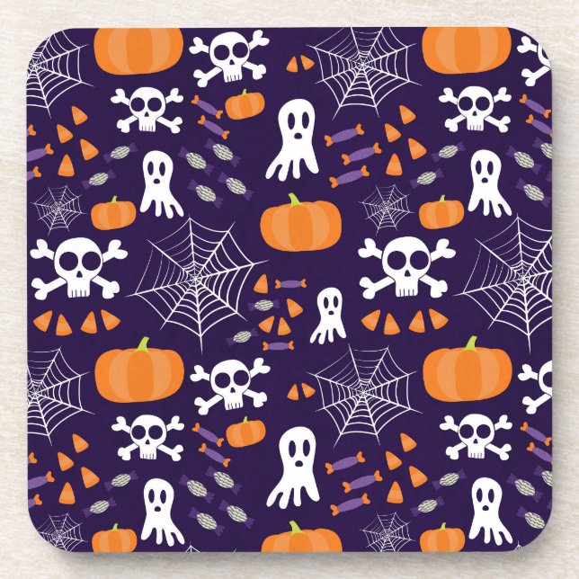Posavasos Patrón divertido de Halloween (Frente)