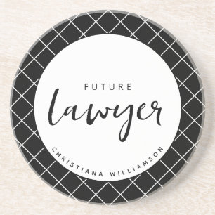 Posavasos Patrón elegante de cheques de abogados futuros per