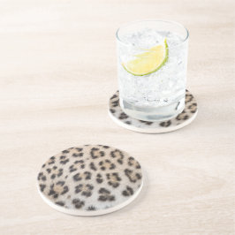 Posavasos Patrón elegante de estampado de piel de leopardo d