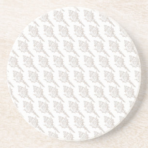 Posavasos Patrón elegante de la concha de mar tirando almoha