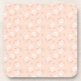 Posavasos Patrón elegante de la concha de mar tirando almoha