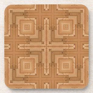 Posavasos Patrón elegante de madera