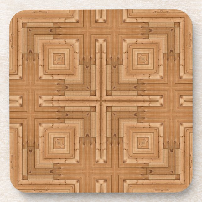 Posavasos Patrón elegante de madera (Frente)
