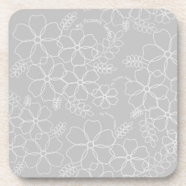 Posavasos Patrón elegante y sencillo de flores de verano