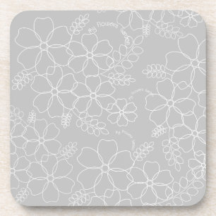 Posavasos Patrón elegante y sencillo de flores de verano