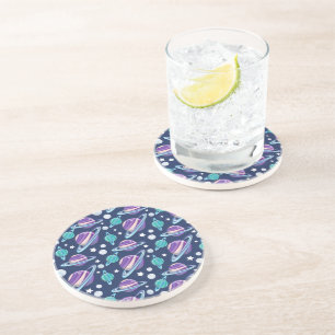Posavasos Patrón espacial, planetas, estrellas, galaxia, cos