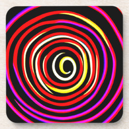 Posavasos Patrón espiral colorido