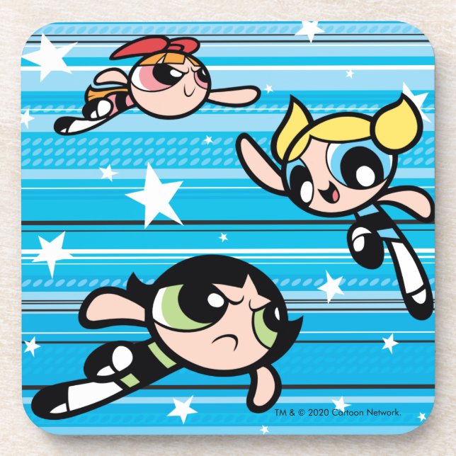 Posavasos Patrón estrella de Chicas Powerpuff (Frente)