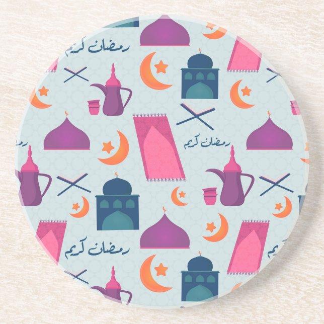 Posavasos Patrón feliz de Ramadán (Frente)
