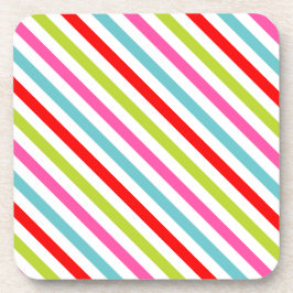 Posavasos Patrón festivo - Rayas retro de vacaciones