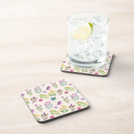 Posavasos Patrón floral botánico victoriano oscuro y melancó