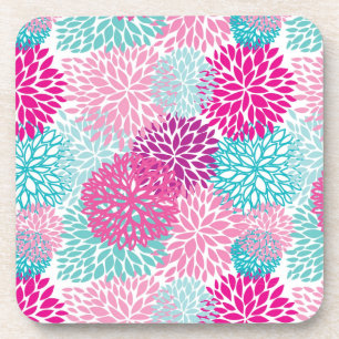 Posavasos Patrón floral brillante 2