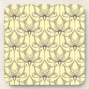 Posavasos Patrón floral crema