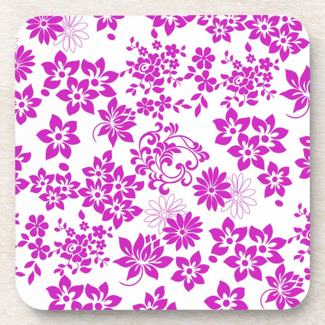 Posavasos Patrón floral D02.pink.b (Frente)