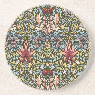 Posavasos Patrón floral de cabeza de serpiente de William Mo