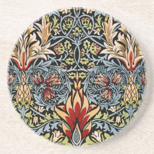 Posavasos Patrón floral de cabeza de serpiente de William Mo