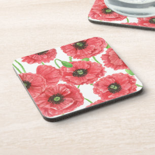 Posavasos Patrón floral de cachorros acuáticos