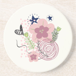 Posavasos Patrón floral de corte