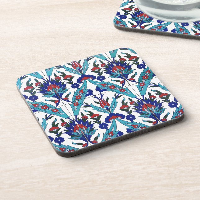 Posavasos Patrón floral de Iznik turco (Lado Izquierdo)
