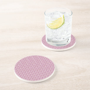 Posavasos Patrón floral de viña botánica rosa Diseño de la n