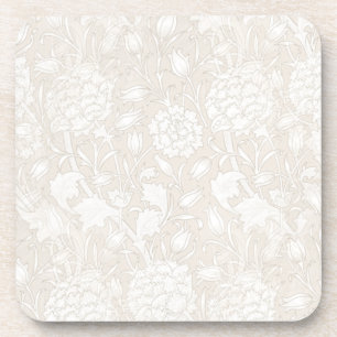 Posavasos Patrón floral de William Morris en Sepia
