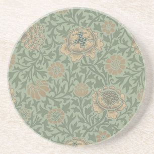 Posavasos Patrón floral de William Morris Grafton en verde s