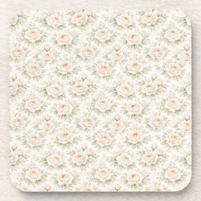 Posavasos Patrón floral nupcial (Frente)