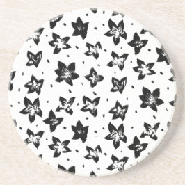 Posavasos Patrón floral reconstruido - Gótico acromático