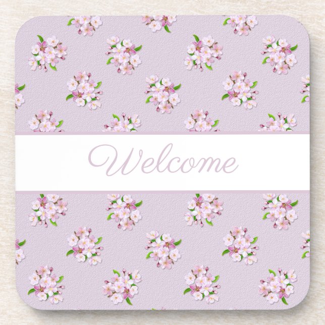 Posavasos Patrón floral retro (Frente)