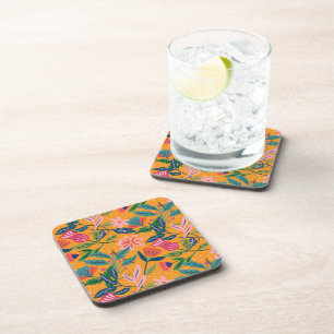 Posavasos Patrón floral tropical moderno