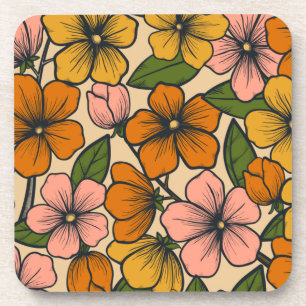 Posavasos Patrón Floral Y Glamuroso Sin Mareos